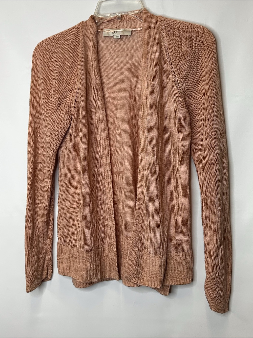 LOFT Dusty Rose Open Cardigan